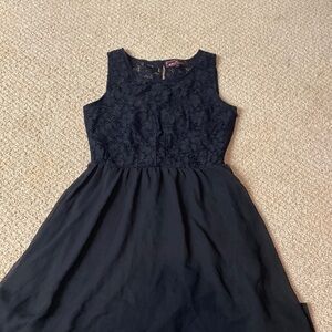 Black lace too dress plain black bottom
